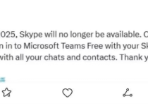 微软宣布Skype将于5月停服